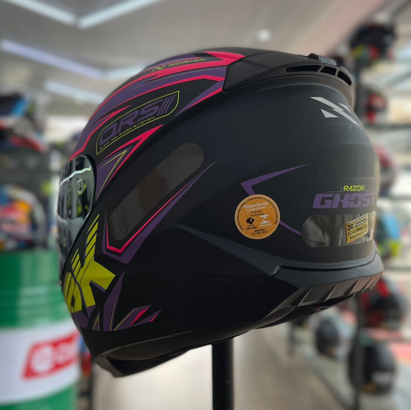 Capacete Norisk RAZOR GHOST MATTE BLACK PURPLE