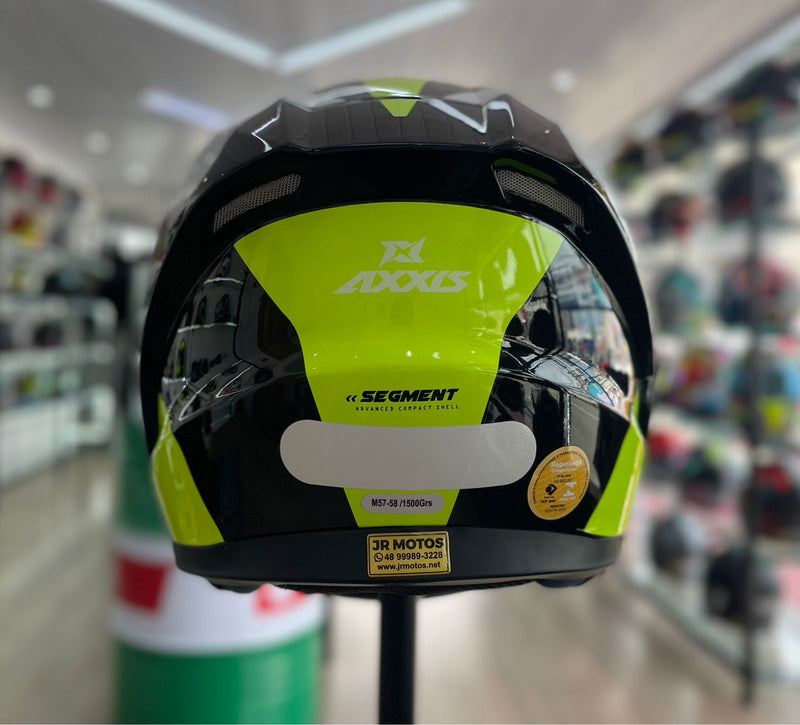Capacete AXXIS SEGMENT LEDERS C13 FLUOR YELLOW