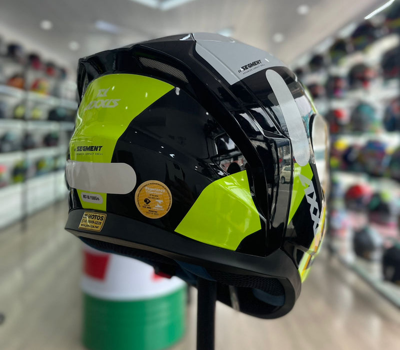 Capacete AXXIS SEGMENT LEDERS C13 FLUOR YELLOW