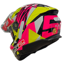 Capacete LS2 STREAM II FF808 TIGER ALDEGUER HV YLW/PINK