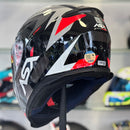 Capacete ASX EAGLE STREET PRETO BRILHO GRAFITE BRANCO