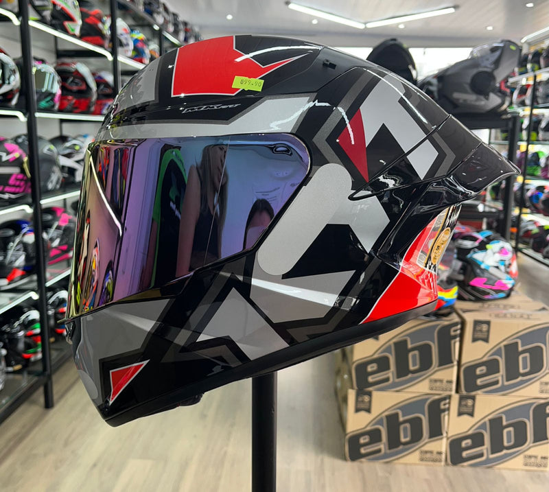 CAPACETE KYT TT COURSE ELECTRON + VISEIRA COLORIDA + AEROFÓLIO.