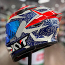 Capacete KYT TT COURSE VINALES BALANCE ORANGE/BLUE