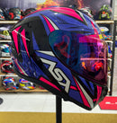 Capacete Sportivo ASX Draken Vector Preto, Lilás e Rosa