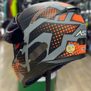 Capacete ASX EAGLE SV LINES CINZA FOSCO PRETO/LARANJ