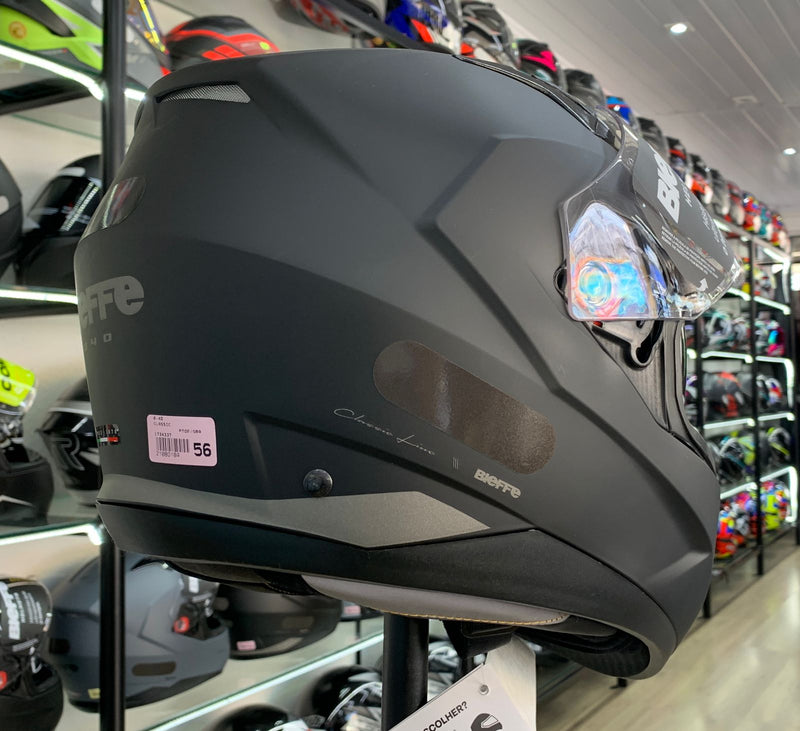 CAPACETE BIEFFE B-40 CLASSIC PRETO FOSCO GRAFITE