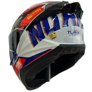 Capacete NORISK RAZOR TURBO WHITE ORANGE BLUE