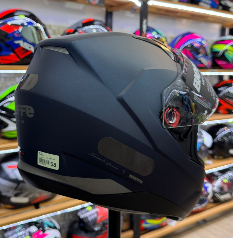 CAPACETE BIEFFE B-40 CLASSIC AZ DARK FOSCO GRAFITE