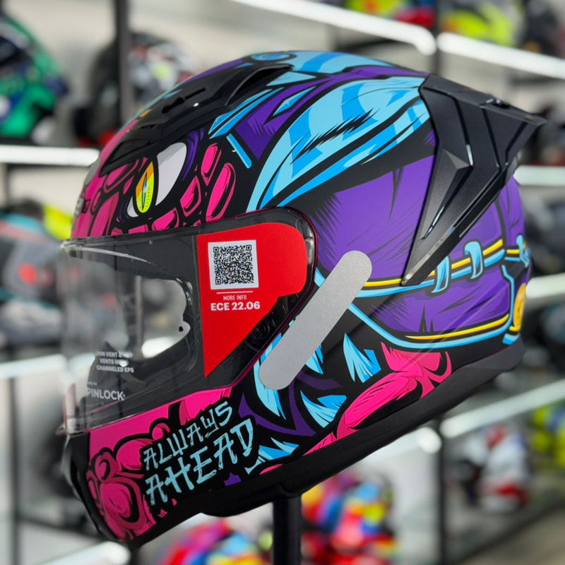 CAPACETE LS2 VIGO, FF810  DRILLOX, ROXO FOSCO