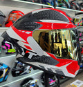 CAPACETE KYT TT COURSE GEAR RED BLACK