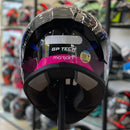 Capacete Gp Tech Sense Motion Preto Azul Rosa