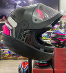 Capacete EBF Automático Bolt, Preto Rosa