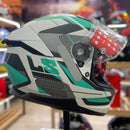 CAPACETE LS2 FF808 STREAM II ROAD MATTE CYAN  LIGHT GREY