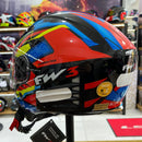 Capacete Aberto FW3 X Open Up Fox Laranja com amarelo