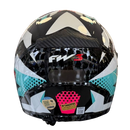 Capacete FW3 GTX SUPER AZUL TIFANY ROSA BRANCO