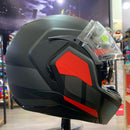 Capacete HJC I100 180 BEIS PRETO CHUMBO E VERMELHO