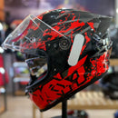 CAPACETE KYT STRIKER 2V NEUTRON BLACK RED