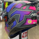 Capacete ASX EAGLE SV LINES CINZA FOSC ROSA/LILAS