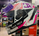 CAPACETE RACE TECH VOLT NINJA WHITE/ PINK