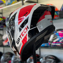 Capacete GP TECH SENSE LINE UP BRANCO VERMELHO