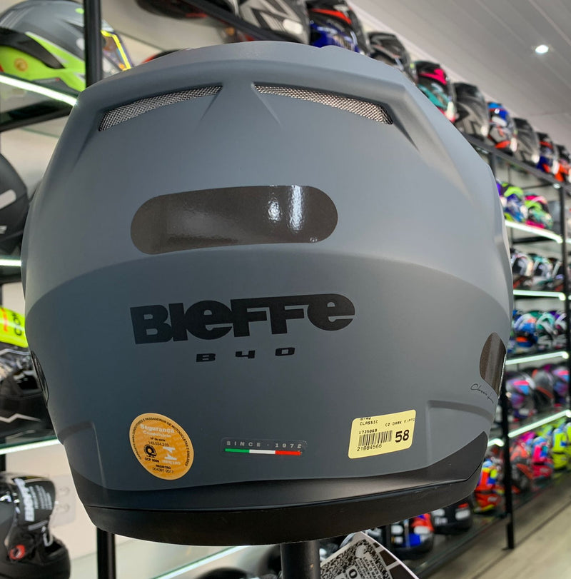 CAPACETE BIEFFE B-40 CLASSIC CZ DARK FOSCO PRETO