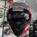 Capacete TEXX KAIMAN VECTOR VERMELHO E BRANCO