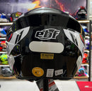 Capacete EBF NEW SPARK JET STING Branco Verde e Vermelho
