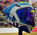 CAPACETE KYT TT COURSE GRAND PRIX WHITE AND BLUE