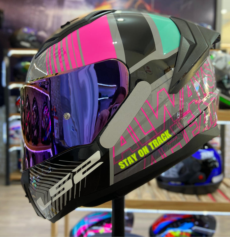 Capacete LS2 VIGO SHIFT LIGHT GREY PINK