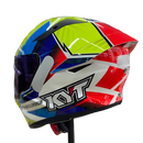 Capacete KYT TT COURSE XAVI FORES CROSSOVER BLUE RED YELLOW