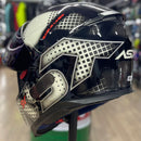 Capacete ASX EAGLE SV LINES PRETO BRIL BRANCO/GRAF
