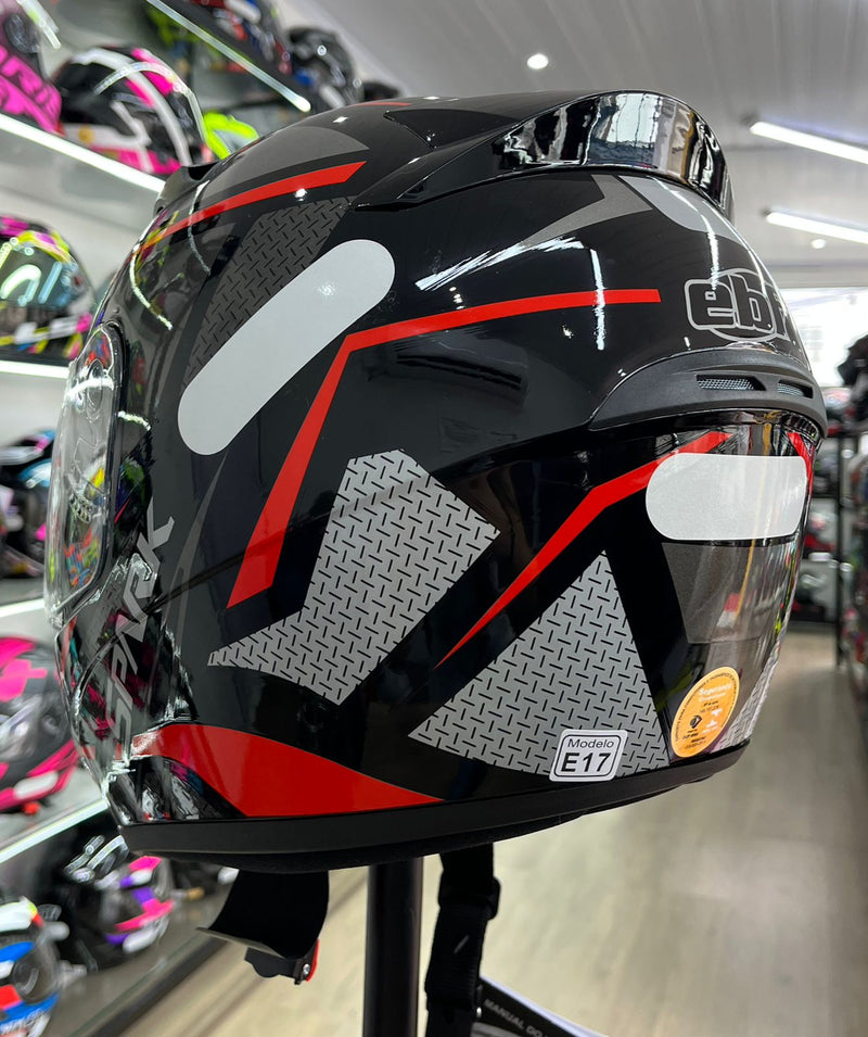 Capacete EBF Spark Spider Preto e vermelho
