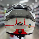 Capacete KYT R2R PARSEC WHT/RED