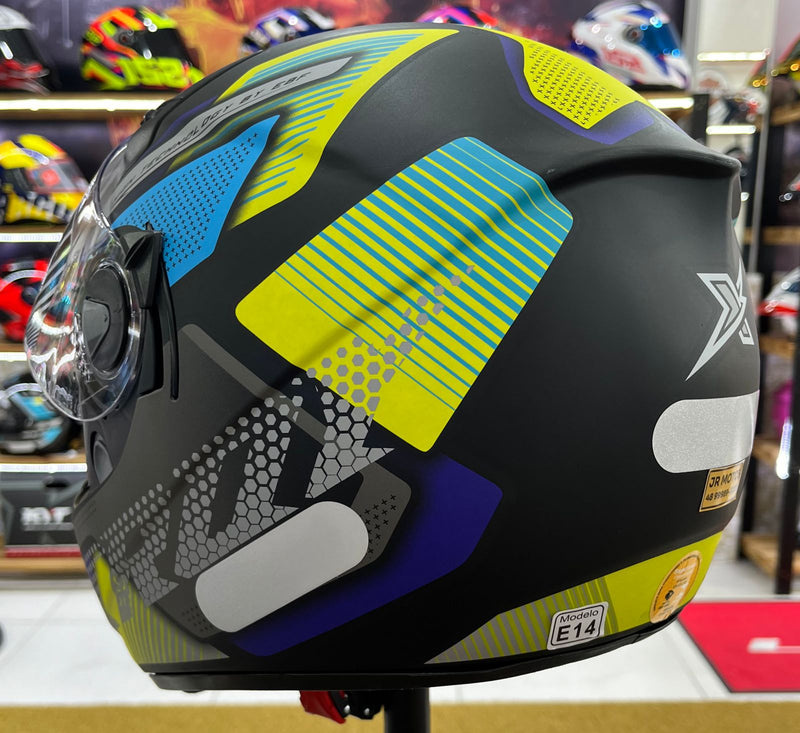 Capacete X troy com óculos interno Verde