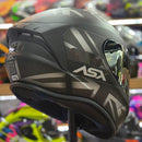 Capacete ASX DRAKEN UK PRETO CINZA FOSCO
