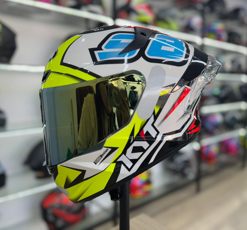 CAPACETE KYT TT COURSE 98 BOMB + VISEIRA COLORIDA E AERO