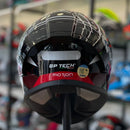 Capacete GP TECH SENSE MOTION PRETO CINZA VERM