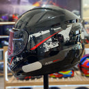 Capacete FLY F-9 HG CITY PRETO/VERMELHO