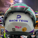 Capacete Race Tech  VOLT TRACK WHITE PINK