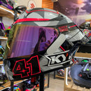 Capacete KYT TT COURSE ESPARGARO FUXIA + VISEIRA E AERO