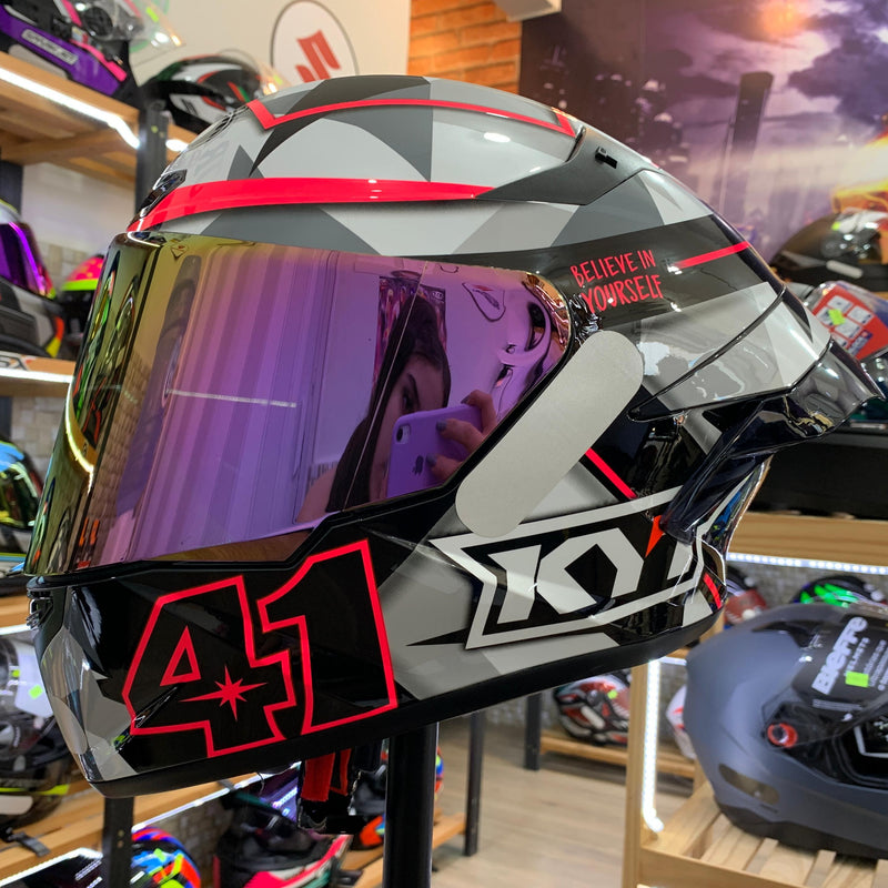 CAPACETE KYT TT COURSE ESPARGARO FUXIA