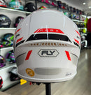 Capacete FLY DRIVE HG FLEX BRANCO VERMELHO