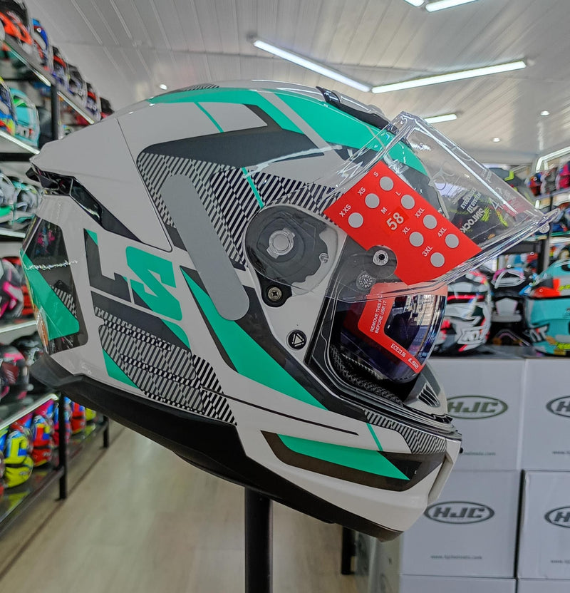 CAPACETE LS2 FF808 STREAM II ROAD WHT GREEN