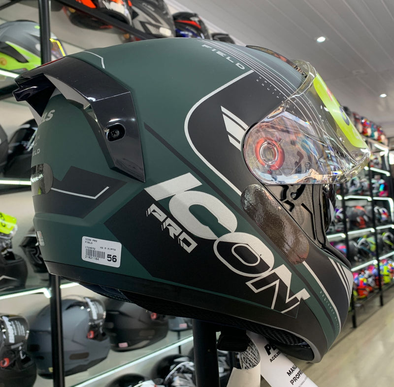 CAPACETE PEELS ICON PRO FIELD VD M FOSCO PRETO