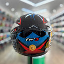 Capacete FW3 X OPEN STAR AZ COM VERMELHO