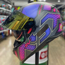Capacete ASX EAGLE SV LINES CINZA FOSC ROSA/LILAS