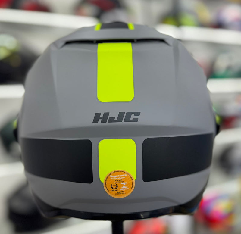 CAPACETE HJC I100 180º Beis Cinza, Preto e Verde