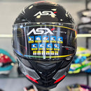 Capacete ASX EAGLE STREET PRETO BRILHO GRAFITE BRANCO