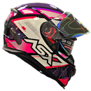 Capacete ASX EAGLE SV FAST PRETO BRIL LILAS/ROSA