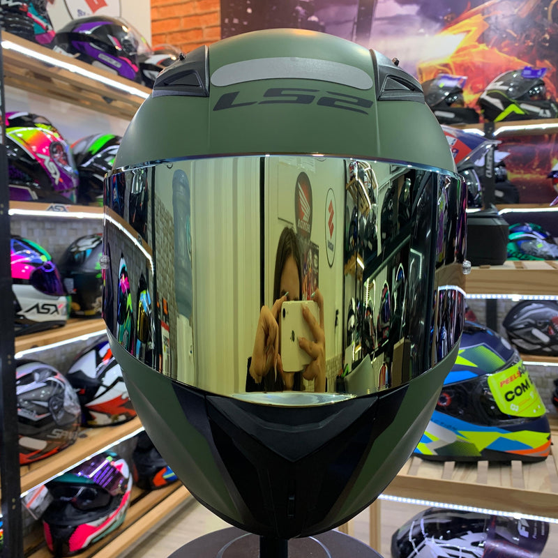 CAPACETE LS2 VIGO, FF810 MONOCOLOR FOSCO MILITAR